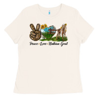 Bone Peace Love Nubian Goat Ladies Tee - LillyAllenDesigns