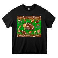 Black football leopard Heavy Core Tee - NancyCooperArtShop
