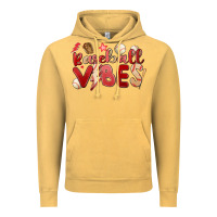 Vintage Mustard baseball vibes Vintage Hoodie - MaliasSmallBusiness