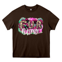 Chocolate Brown fur mama Heavy Core Tee - NancyCooperArtShop