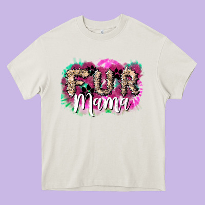 Fur Mama Heavy Core Tee Designed By Nancycooperartshop