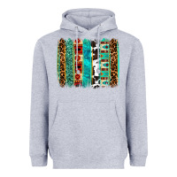 Heather Grey western brushstroke Heavyweight Hoodie - OliviaCreatesArt
