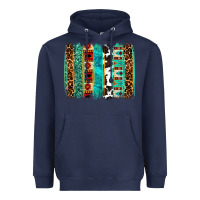 Navy western brushstroke Heavyweight Hoodie - OliviaCreatesArt