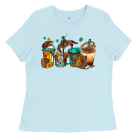 Baby Blue rodeo coffee Ladies Tee - Jasminsmagicworld