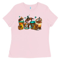 Bubblegum Pink rodeo coffee Ladies Tee - Jasminsmagicworld