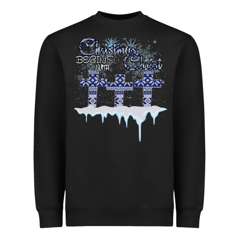 Christmas Christ Begins With Heavyweight Sweatshirt by Bettercallsaul | Teevron