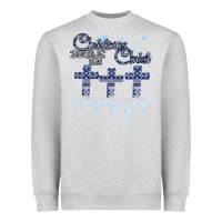 Heather Grey Christmas Christ Begins With Heavyweight Sweatshirt - Bettercallsaul