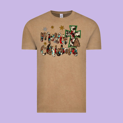 Merry Christmas Vintage Tee Designed By Jahusdesignshop
