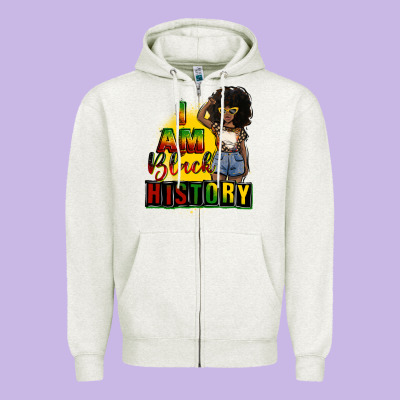 I Am Black History Juneteenth Zipper Hoodie Designed By Cowgirlartshop