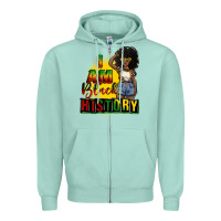 Seafoam i am black history juneteenth Zipper Hoodie - CowGirlArtShop