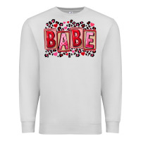 Dove Grey Valentine's Day babe Premium Sweatshirt - FaDigitalArtStudio