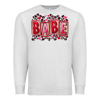 Oatmeal Heather Valentine's Day babe Premium Sweatshirt - FaDigitalArtStudio