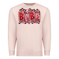 Pale Pink Valentine's Day babe Premium Sweatshirt - FaDigitalArtStudio