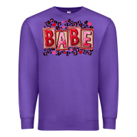Purple Valentine's Day babe Premium Sweatshirt - FaDigitalArtStudio