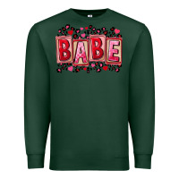 Sports Green Valentine's Day babe Premium Sweatshirt - FaDigitalArtStudio