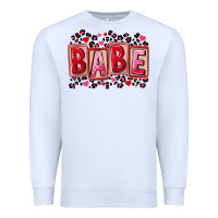 White Valentine's Day babe Premium Sweatshirt - FaDigitalArtStudio