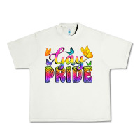 Pistachio Gay Pride With Butterfly Urban Heavy Tee - BundleAndBundleShop