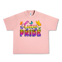 Salmon Gay Pride With Butterfly Urban Heavy Tee - BundleAndBundleShop