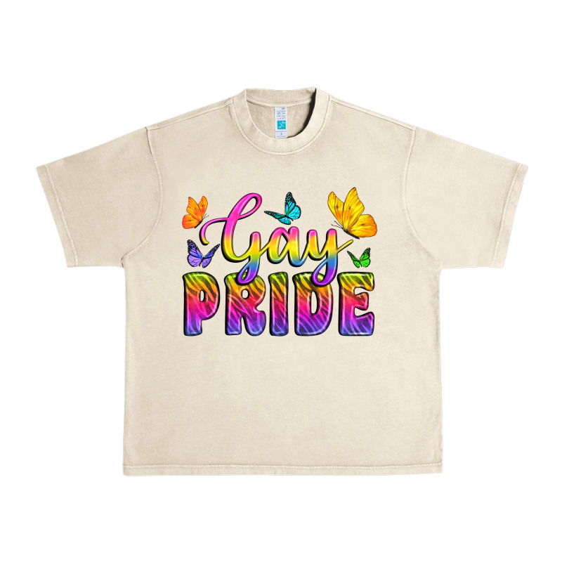 Gay Pride With Butterfly Urban Heavy Tee by BundleAndBundleShop | Teevron
