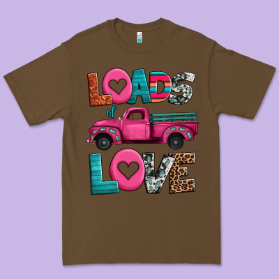 Loads Of Love Valentine's Day Truck Premium Tee Designed By Jasminsmagicworld
