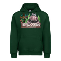 Forest Green IWant Hippopota maps For Christmas Urban Hoodie - CowhideDigitalArt