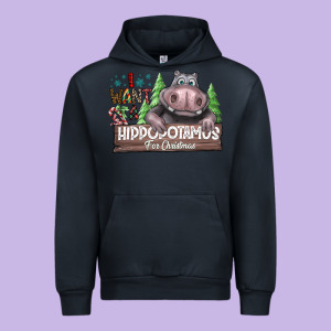 Iwant Hippopota Maps For Christmas Urban Hoodie Designed By Cowhidedigitalart