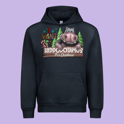 Iwant Hippopota Maps For Christmas Urban Hoodie Designed By Cowhidedigitalart