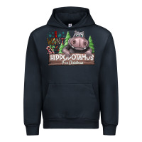 Navy IWant Hippopota maps For Christmas Urban Hoodie - CowhideDigitalArt