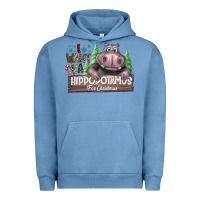 Pigment Pebble Blue IWant Hippopota maps For Christmas Urban Hoodie - CowhideDigitalArt