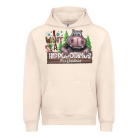 Sandshell IWant Hippopota maps For Christmas Urban Hoodie - CowhideDigitalArt