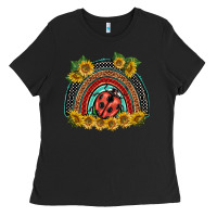 Black ladybuy  rainbow Ladies Tee - BarkalooDesign