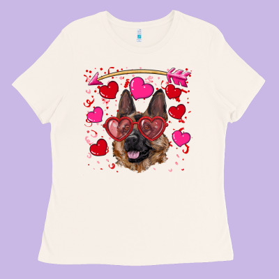 Valentine's German Shepherd Ladies Tee Designed By Ranaportraitstore
