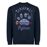 Navy Christmas Pajamas Heavyweight Sweatshirt - Bettercallsaul