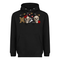 Black Xoxo Valentine skulls Valentine's Day Heavyweight Hoodie - FaDigitalArtStudio