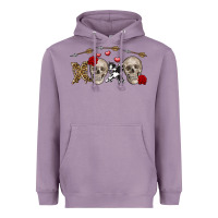 Lavender Xoxo Valentine skulls Valentine's Day Heavyweight Hoodie - FaDigitalArtStudio