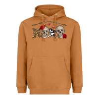 Meerkat Xoxo Valentine skulls Valentine's Day Heavyweight Hoodie - FaDigitalArtStudio