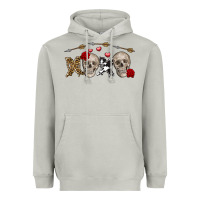 Moon Dust Xoxo Valentine skulls Valentine's Day Heavyweight Hoodie - FaDigitalArtStudio