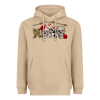 Mushroom Xoxo Valentine skulls Valentine's Day Heavyweight Hoodie - FaDigitalArtStudio