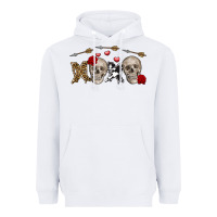 White Xoxo Valentine skulls Valentine's Day Heavyweight Hoodie - FaDigitalArtStudio