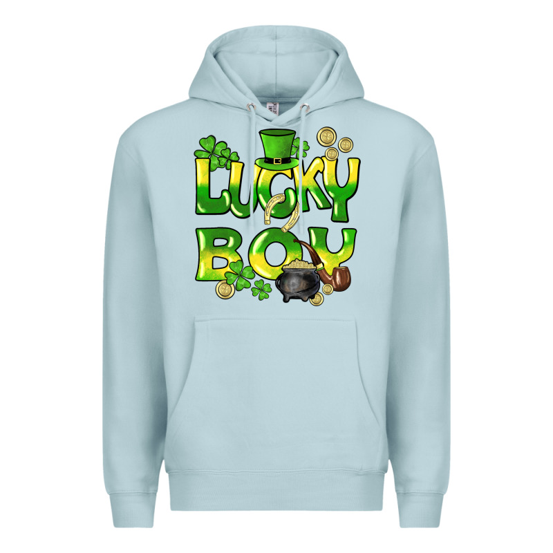 Lucky Boy St. Patrick's Day Premium Hoodie by HowdyJamesFarm | Teevron