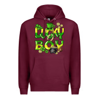 Burgundy Lucky Boy St. Patrick's Day Premium Hoodie - HowdyJamesFarm