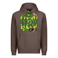 Coffee Lucky Boy St. Patrick's Day Premium Hoodie - HowdyJamesFarm