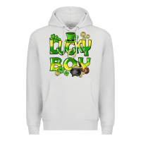 Dove Grey Lucky Boy St. Patrick's Day Premium Hoodie - HowdyJamesFarm