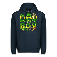 Navy Lucky Boy St. Patrick's Day Premium Hoodie - HowdyJamesFarm