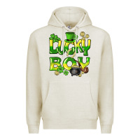 Oatmeal Heather Lucky Boy St. Patrick's Day Premium Hoodie - HowdyJamesFarm