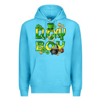 Ocean Blue Lucky Boy St. Patrick's Day Premium Hoodie - HowdyJamesFarm