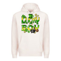Pale Pink Lucky Boy St. Patrick's Day Premium Hoodie - HowdyJamesFarm