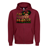 Burgundy i am melanin princess black peekaboo Zipper Hoodie - CowGirlArtShop