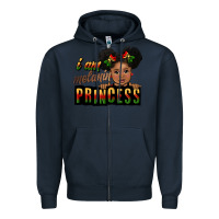 Navy i am melanin princess black peekaboo Zipper Hoodie - CowGirlArtShop