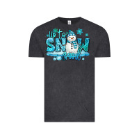 Vintage Black up to snow good winter snowman Vintage Tee - MaliasSmallBusiness